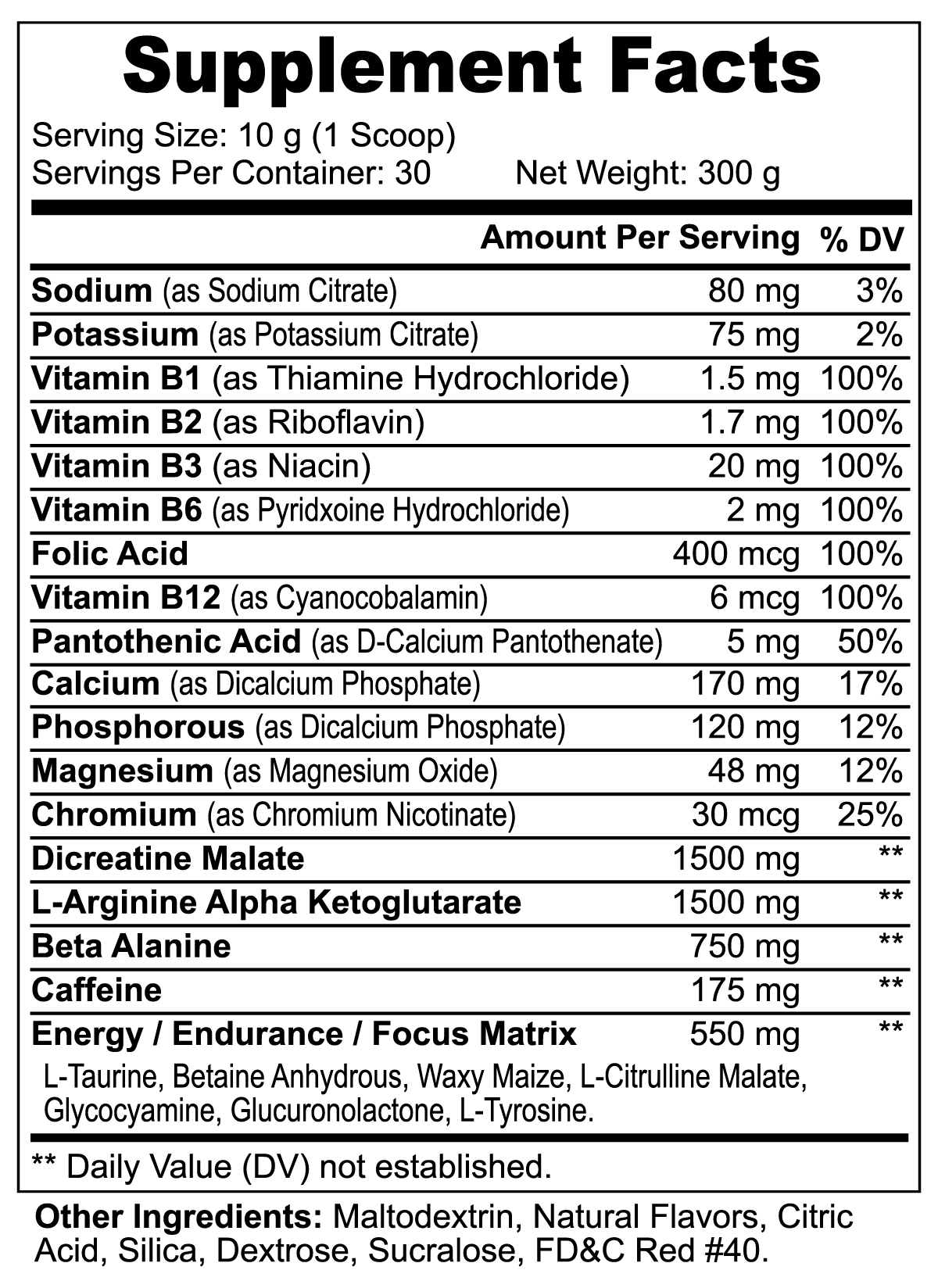 Ultimate Shock Pre-Workout Powder (Fruit Punch)